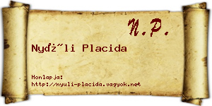 Nyúli Placida névjegykártya